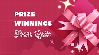 🎀 Prize Winnings From Leslie @CraftyCoco73 🎀 @LaurasPlansAndCrafts