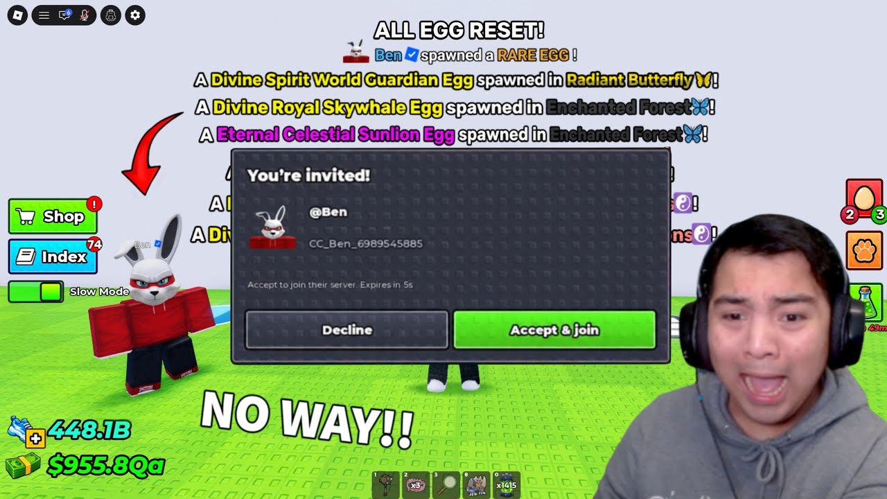 OMG! OWNER BEN CURSED MY SERVER IN STEAL AN EGG..! ☠️