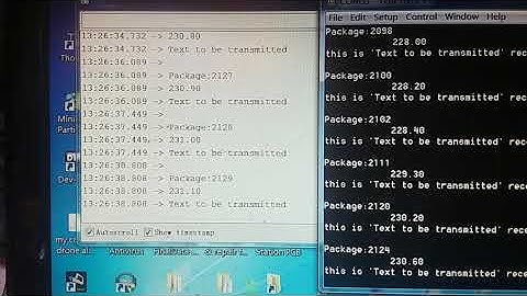 STM32 NRF24L01 transmitter receiver sample output successful data communication