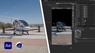 Making of VFX - Flying taxi [C4D - After Effects]