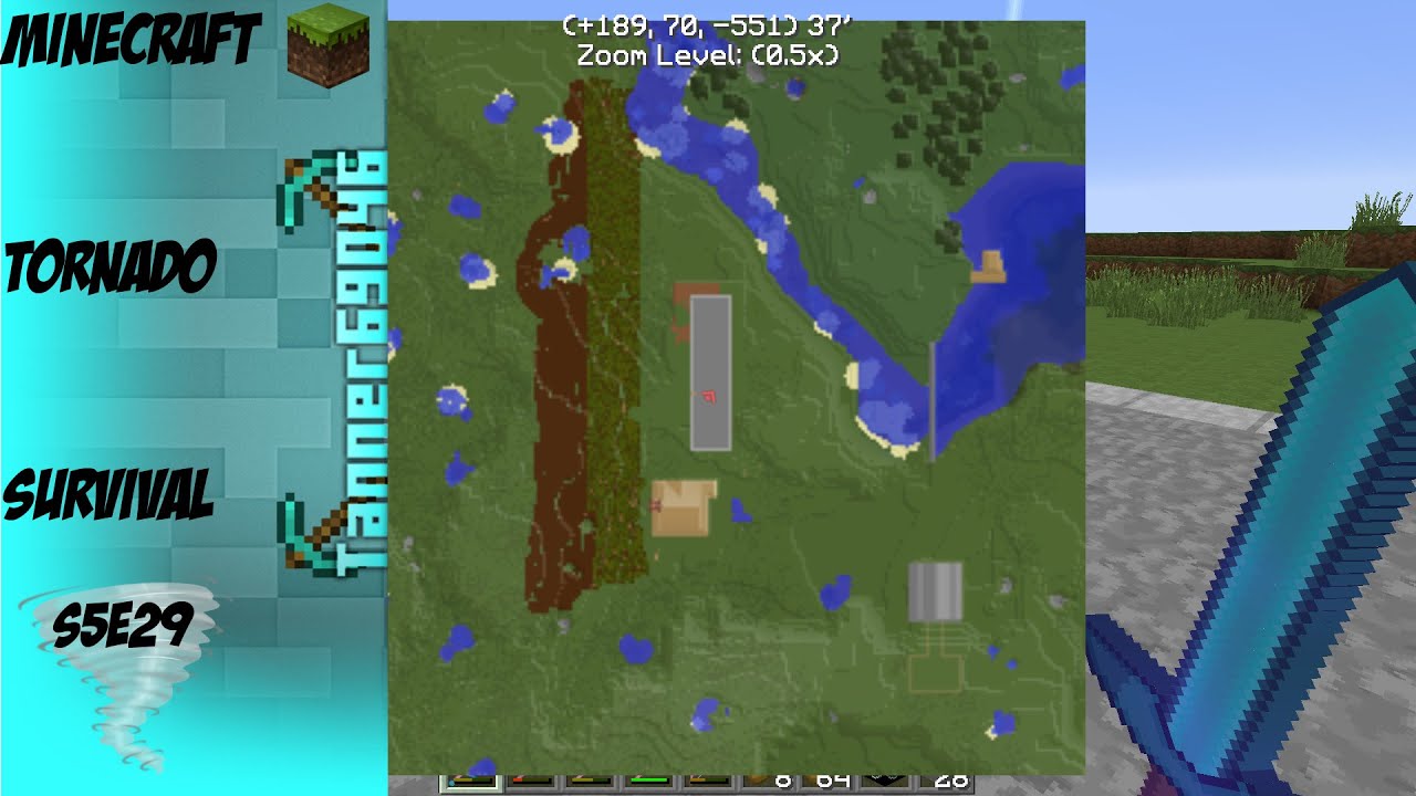 Minecraft Tornado Survival (Localized Weather Mod) S5E29 - YouTube