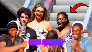 18+ GIRLS FIGHTING ON THE ESCALATOR PRANK! (REACTION VIDEO) || THE DAILY DROPOUT ||