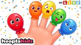 Download lagu LIVE | Colorful Balloon Finger Family Song | HooplaKidz