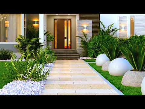 100 Front Yard Garden Landscaping Ideas 2022 Backyard Patio Design Garden Walkway for House Exterior