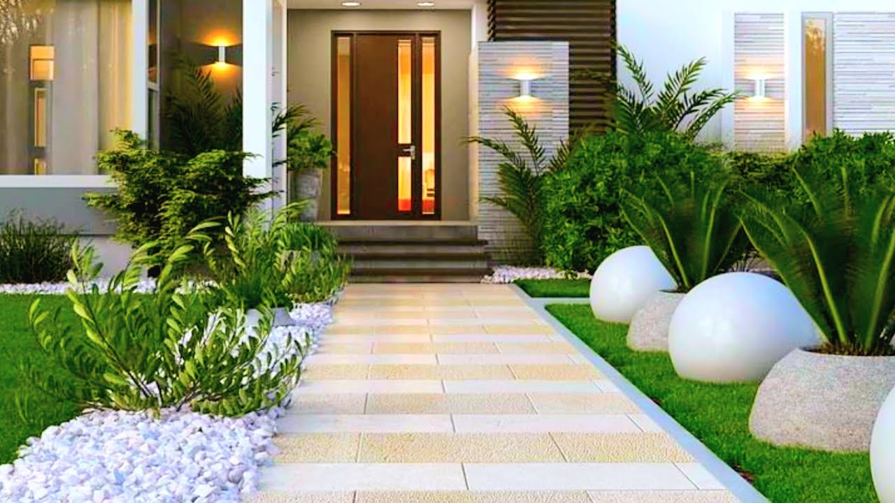 100 Front Yard Garden Landscaping Ideas 2022 Backyard Patio Design Garden Walkway for House Exterior