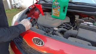 How to change the engine oil in a Kia Rio 2012, 2013, 2014, 2015, 2016