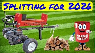 Harbor Freight Log Splitter vs. Oak - ASMR