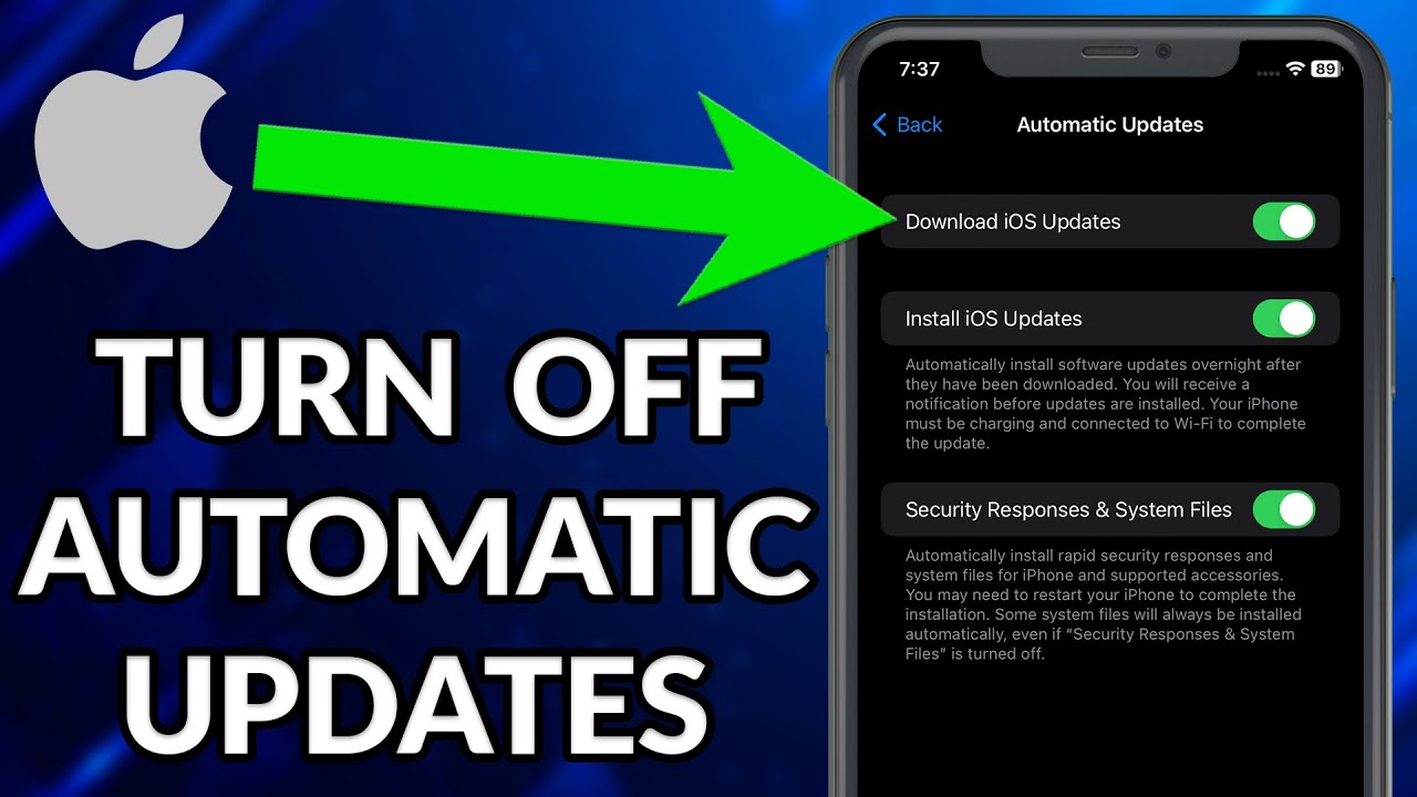 How To Turn Off Automatic Updates On iPhone - YouTube