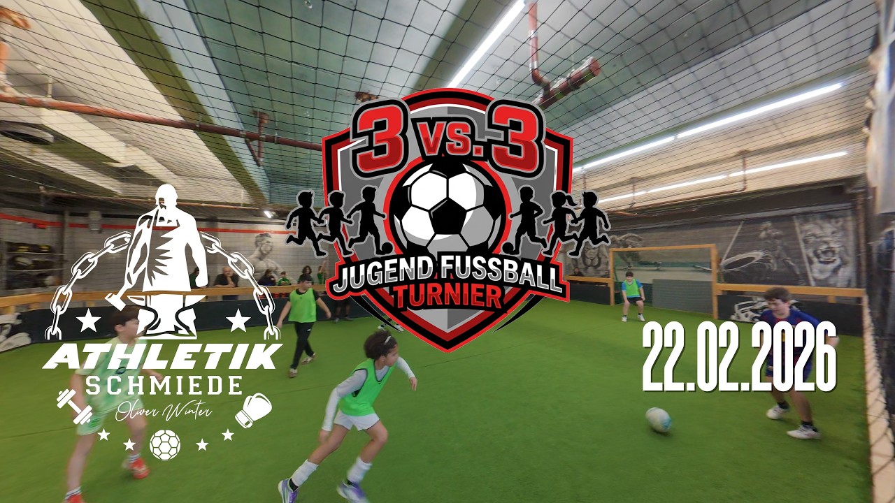 Kinder Fussball Turnier 3 vs 3 in der Athletikschmiede Wuppertal - Spiel 6