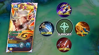 SUN NEW DAMAGE TEST! WHICH SKILL CAN REACH 80% DAMAGE IN MLBB?!