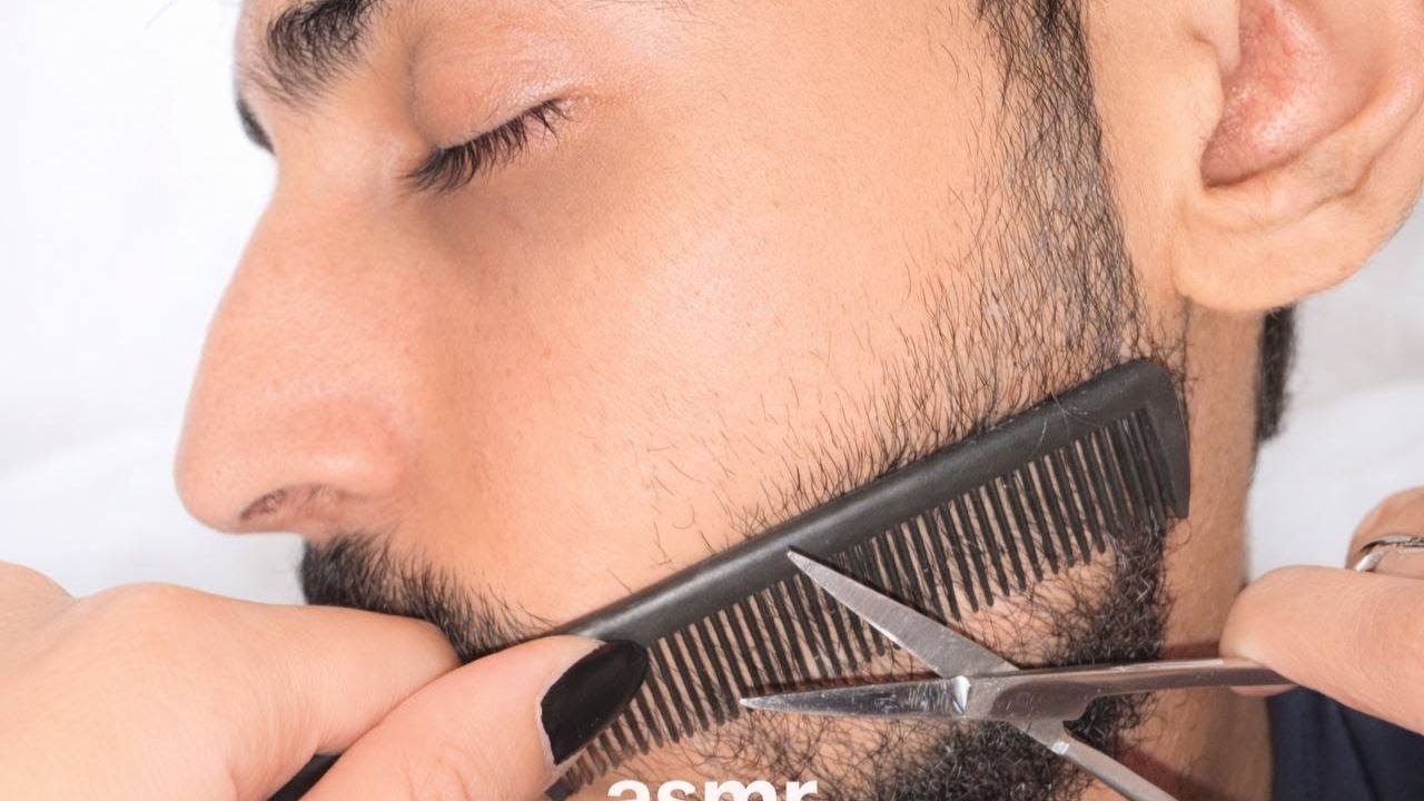 ASMR Arabic 4k | اعملك حلاقة جديده شعرك و دقن راحه نفسية hair cut #sleepasmr #relaxingasmr