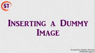 Inserting A Dummy Image Into A Webpage Stwebdesigner