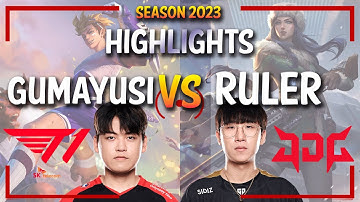 T1 Gumayusi vs JDG Ruler - HIGHLIGHTS - Gumayusi EZREAL vs CAITLYN - KR Ranked