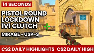 Pistol Round Lockdown – USP-S 1v1 Clutch | Mirage | Highlight CS2