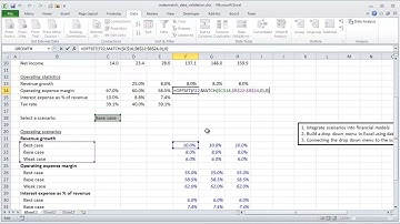 Financial Modeling Quick Lessons: Integrating Scenarios w/ OFFSET/MATCH (Part 2) [UPDATED]