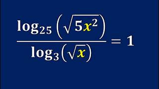 Solving a Logarithmic Equation | This Logarithmic Equation Looks Impossible… Until You See the Trick