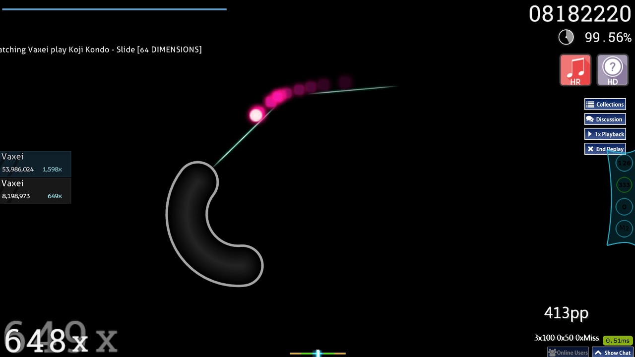 osu! | Vaxei | Koji Kondo - Slide [64 DIMENSIONS] +HDHR (99.78%) FC | 829pp if ranked 65.40 UR