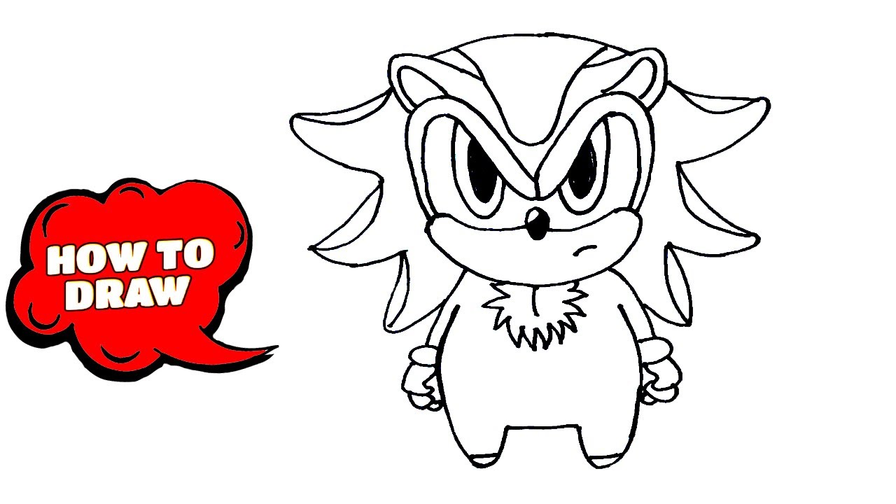How to Draw Shadow the Hedgehog from Sonic the Hedgehog - YouTube