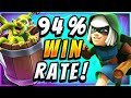 94% WIN RATE! *NEW* EASY LOG BAIT DECK — Clash Royale