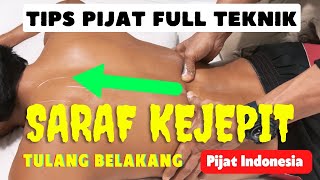 Pasien Saraf Terjepit Tulang Belakang ||Tips Pijat Full Body Treatment @PijatIndonesia