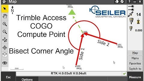 Trimble Access COGO Bisect corner angle