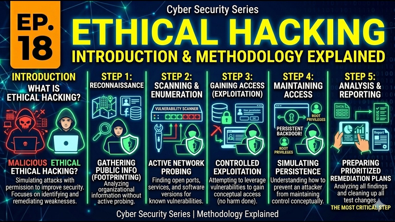 Cyber Security Ep 18: Ethical Hacking Introduction & Methodology ...