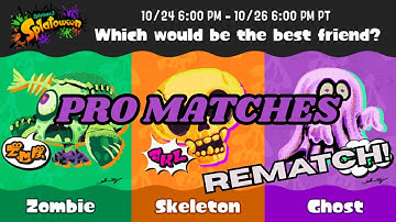 Zombie vs Skeleton vs Ghost Rematch (Splatoween 2025) - Pro Matches (Splatoon 3)