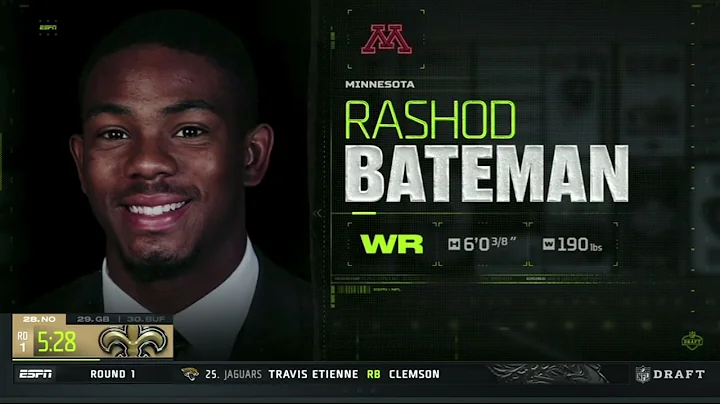Rashod Bateman Drafted 27th Overall by Baltimore R...
