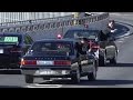 首都高箱乗り!!4K 安倍晋三総理大臣車列!!すごい高速合流!!SP見事な手捌き!!センチュリーセルシオ警視庁警護車パトカーJapanese Police Car Motorcade 2016.1.1