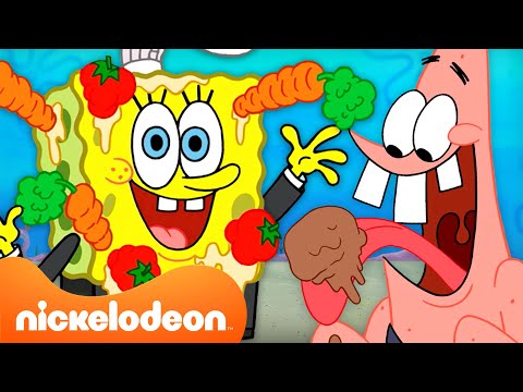 SpongeBob | Makanan SpongeBob PALING BERANTAKAN Seumur Hidup 🍔  | Nickelodeon Bahasa