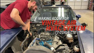 Out With The Old To Make Room For The New Vintage Air HVAC System On C3 1977 Corvette