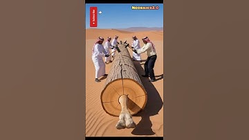rescue camel from giant log! 🐫🤯#animals #funny #camel #shorts