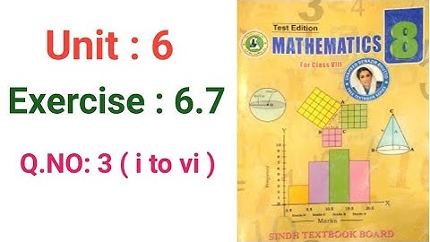 #Maths | Class 8 | Unit 6 | Exercise 6.7 Q.3 all parts |  Sindh textbook board