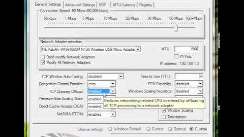 Faster download speed with Tcp Optimizer the greatest settings