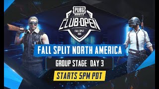 [EN] PMCO North America Group Stage Day 3 | Fall Split | PUBG MOBILE CLUB OPEN 2020