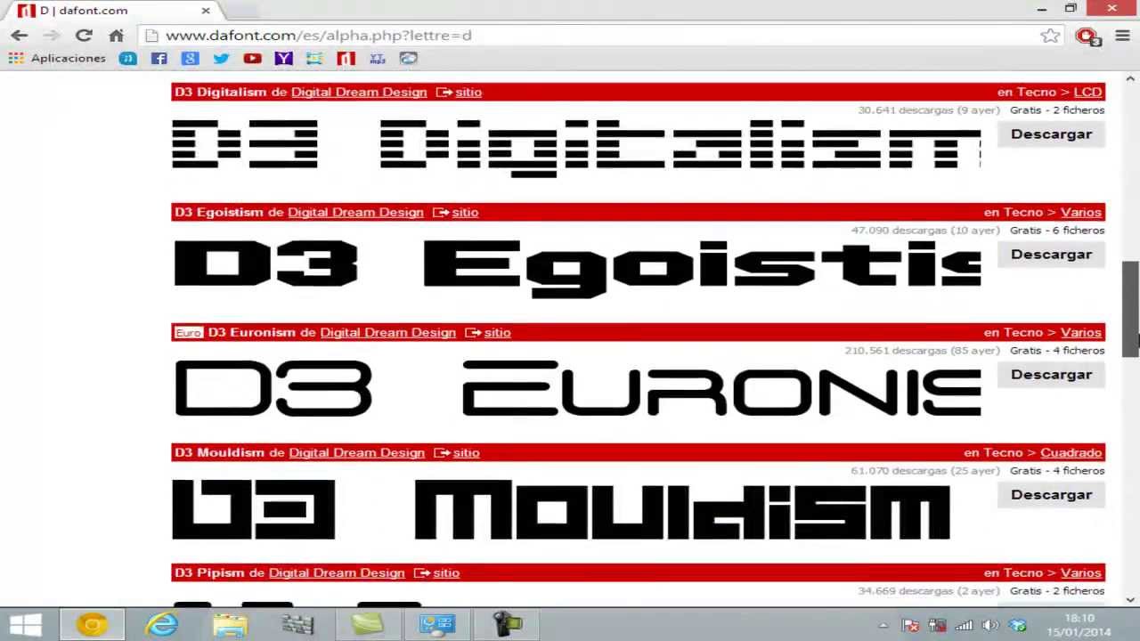 ¿Cómo descargar fuentes/letras para editar vídeos y etc..? YouTube
