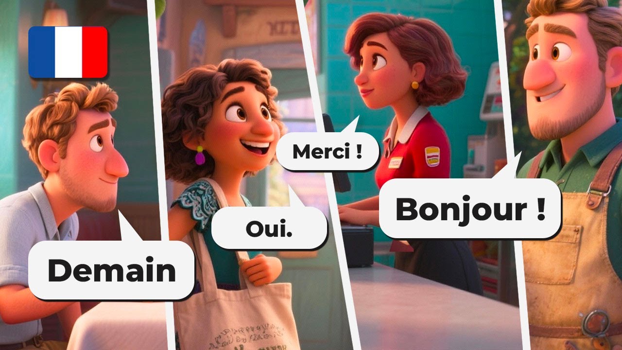 8 Easy French Dialogues for Beginners (A2) | Conversation Practice [Compilation]