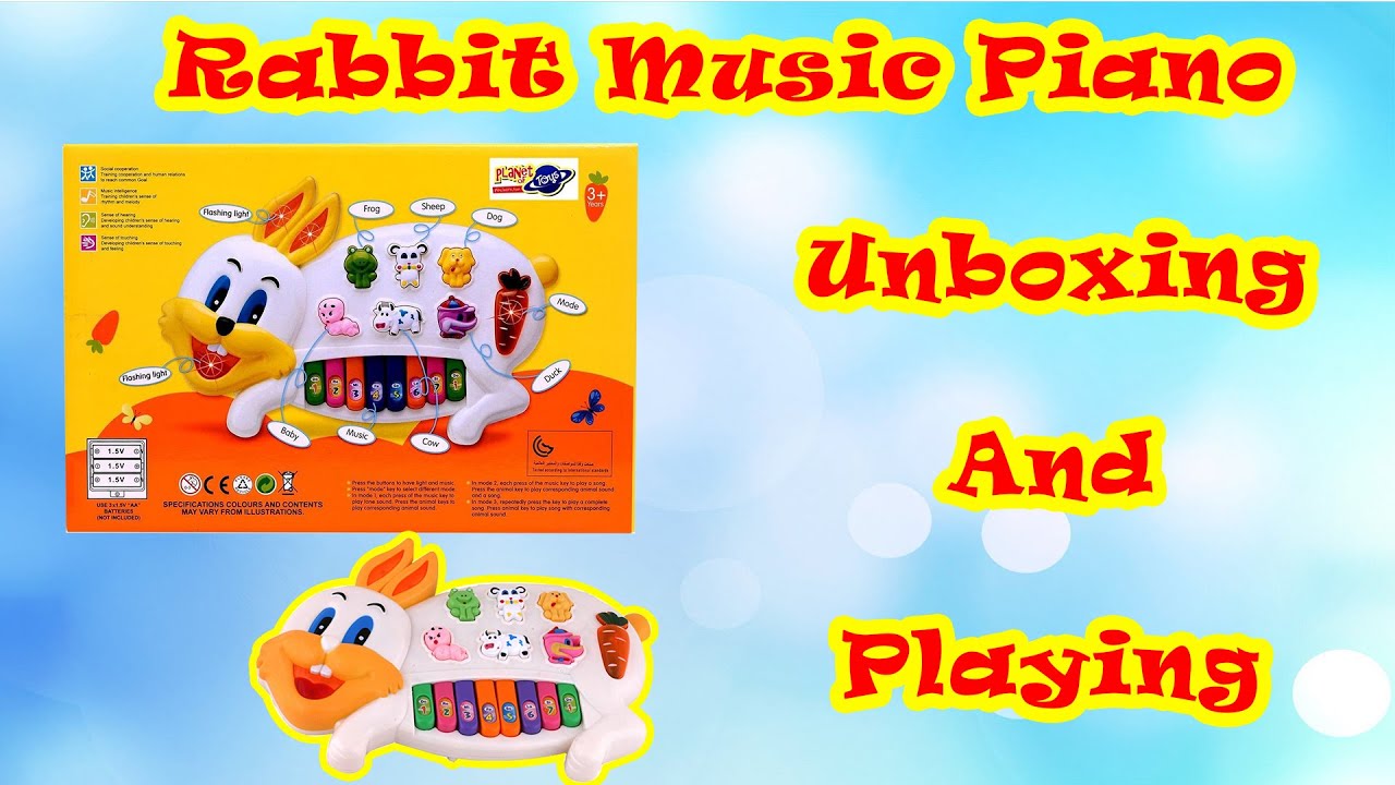 Baby Kids Toy Rabbit Piano Keyboard Songs Music Melody Kids Toy World Unboxing 