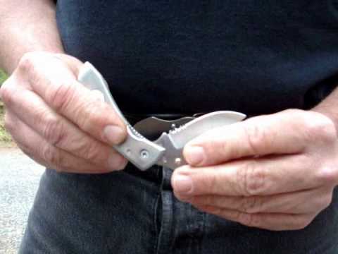 belt buckle knife - YouTube