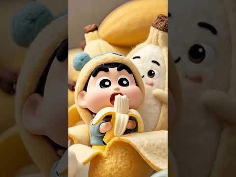 [AI ASMR] Cute Shin Mukbang Bananas | Meow ASMR #asmr #funny