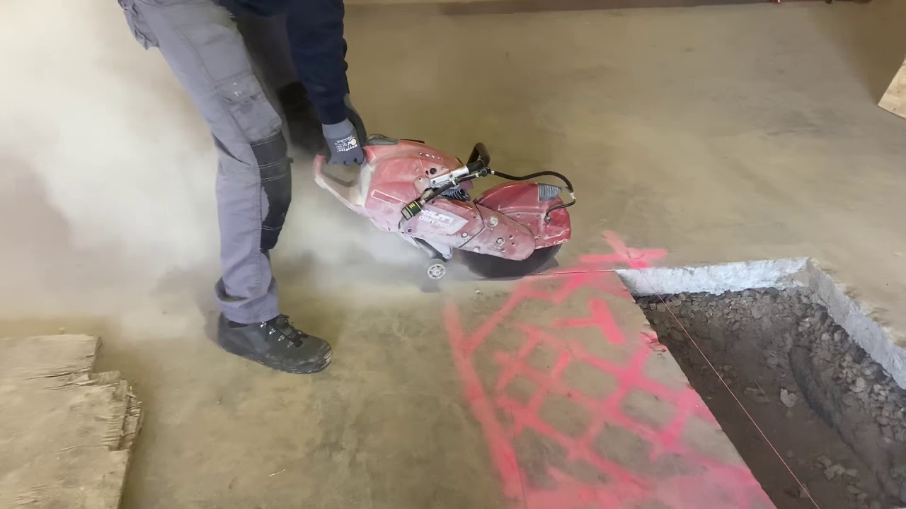 We cut concrete, part2, performance plumbing YouTube