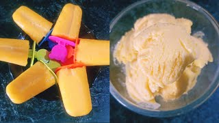 mango popsicle and mango icecream