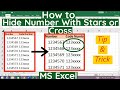 How to Hide Number in MS Excel | How to Convert Number to Codes in Excel | Replace Number with Stars