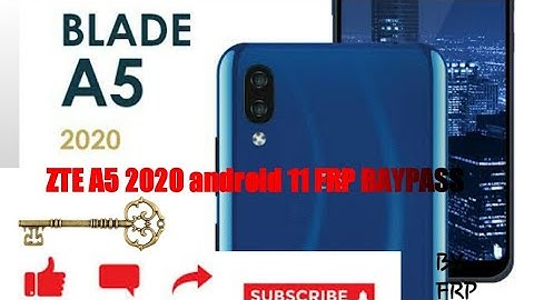 zte A5 frp baypass android 11