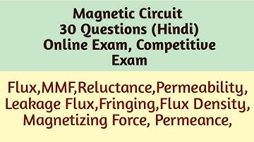 Magnetic circuit mcq | Magnetic circuit mcq questions | Magnetic circuit objective questions