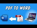 PDF TO WORD | How To Convert PDF To Word Simple Method 2023