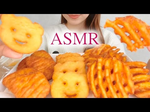【ASMR咀嚼音】フライドポテトとチキンナゲットを食べる/Fried Potato/Chicken Nugget/Eating sounds