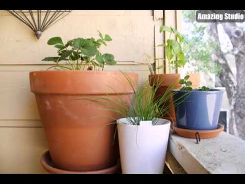 Kleiner balkon garten mit kübel design youtube