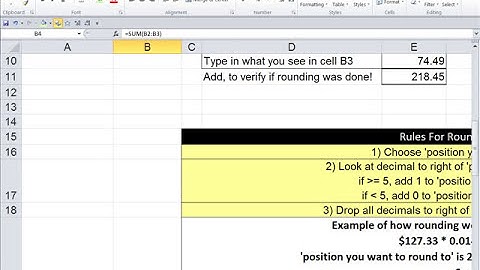 Office 2010 Class #29: Excel ROUND Function How And When To Use It.