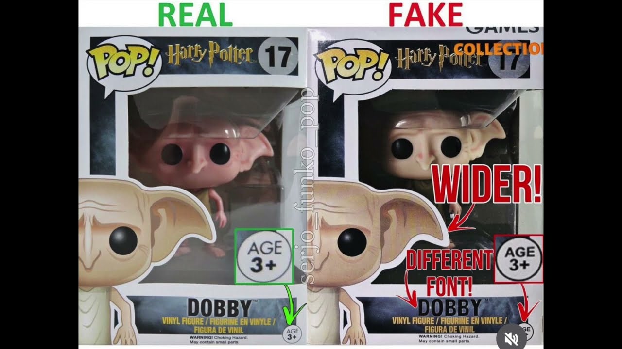 Funko Pop Legit Guide "Real Vs Fake": DOBBY #17 – HARRY POTTER